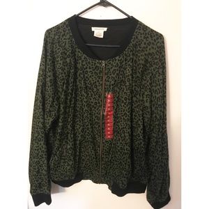 Leopard Zip Up (NWT)